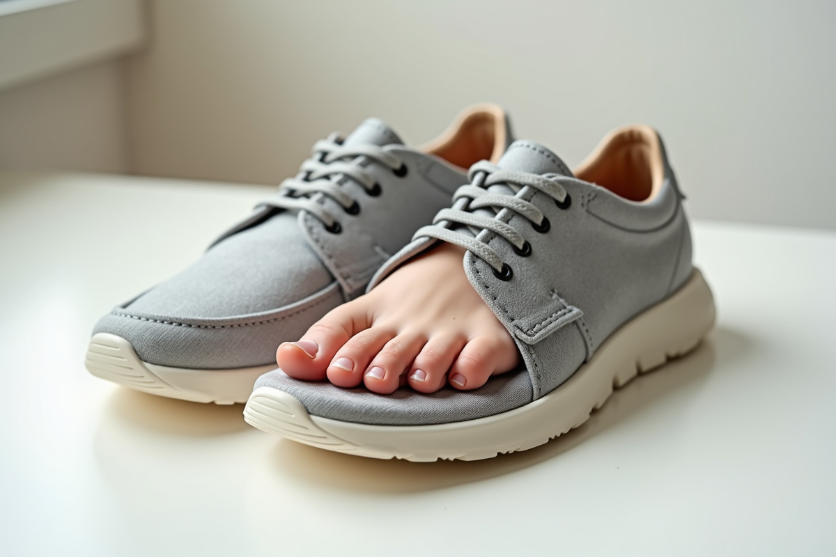 Chaussures décontractées avec pied visible à l’intérieur