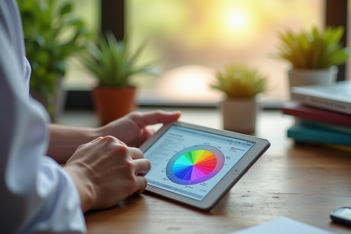 Mains tenant une tablette avec diagramme des maladies autoimmunes