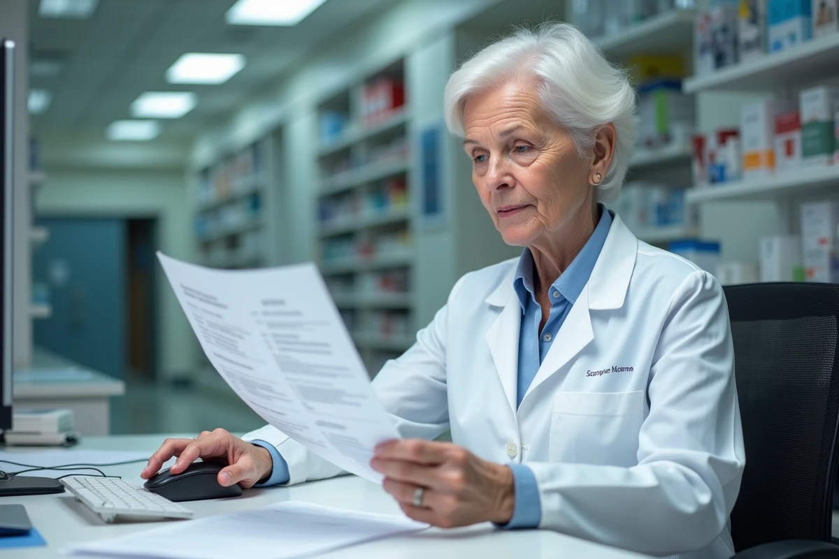 Docteur examine un rapport de test troponine