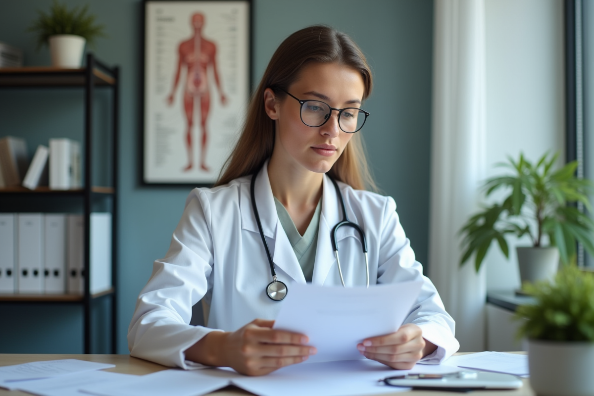 Medecin attentif et professionnel en consultation